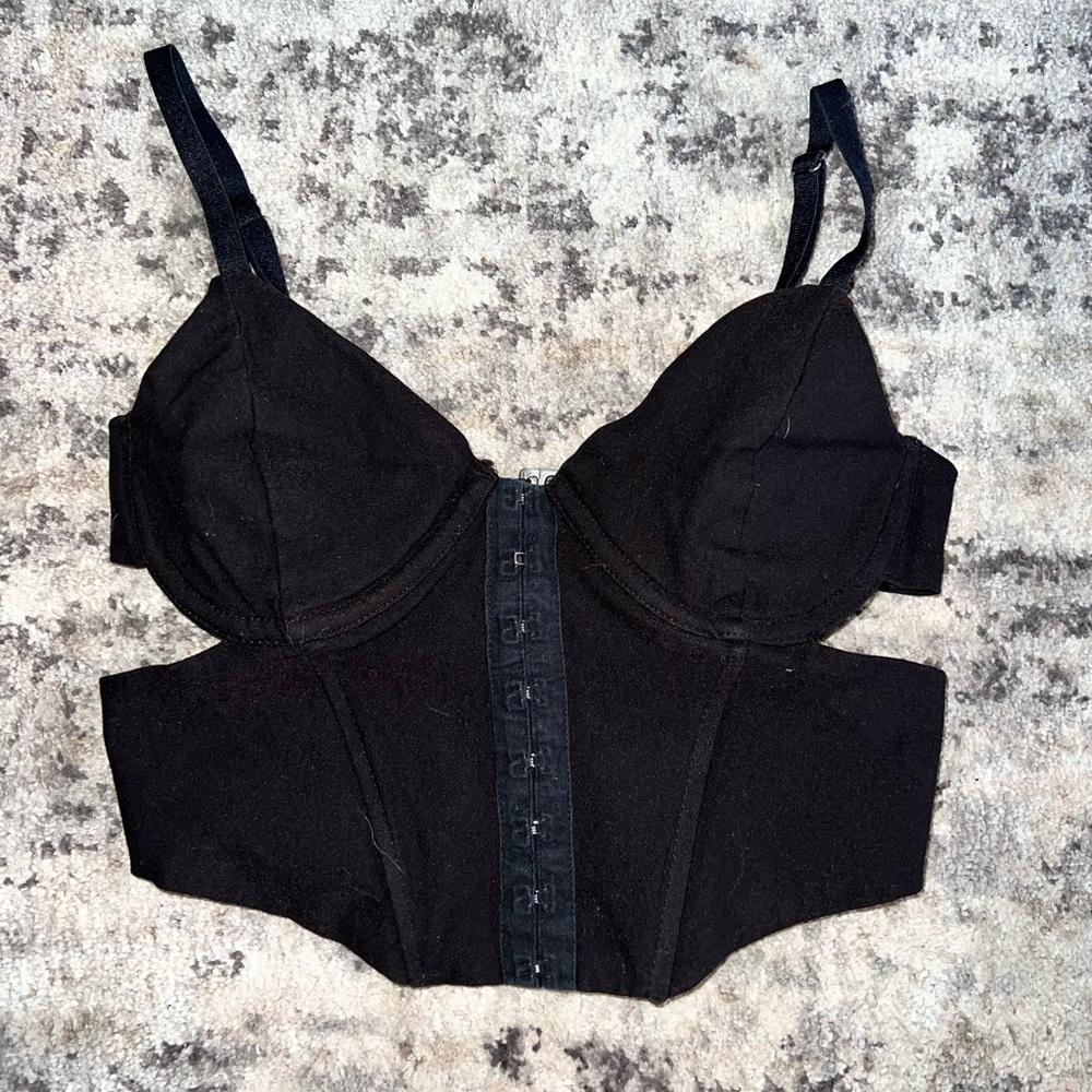 Black Corset Bra Top